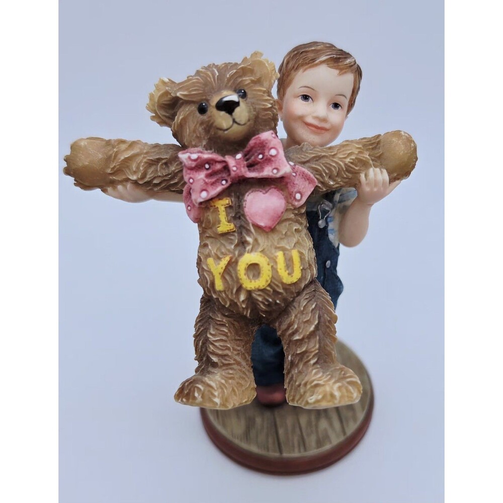 Demdaco Expressions of Love I Love You So Much Boy Teddy Bear Figurine 2002